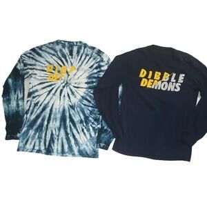 Dibble Demons Boys Long Sleeve T-Shirt Pullover Graphic Tie-Dye Black Sz 16 B001